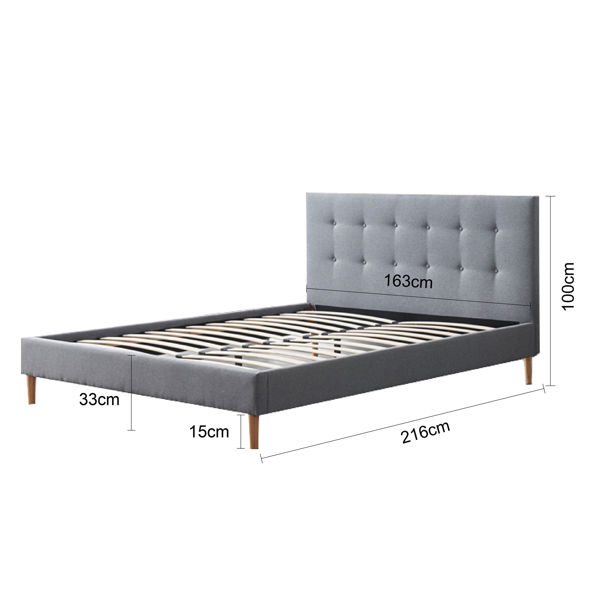 Humble Grey Bed - PEIYITAO FURNITURE