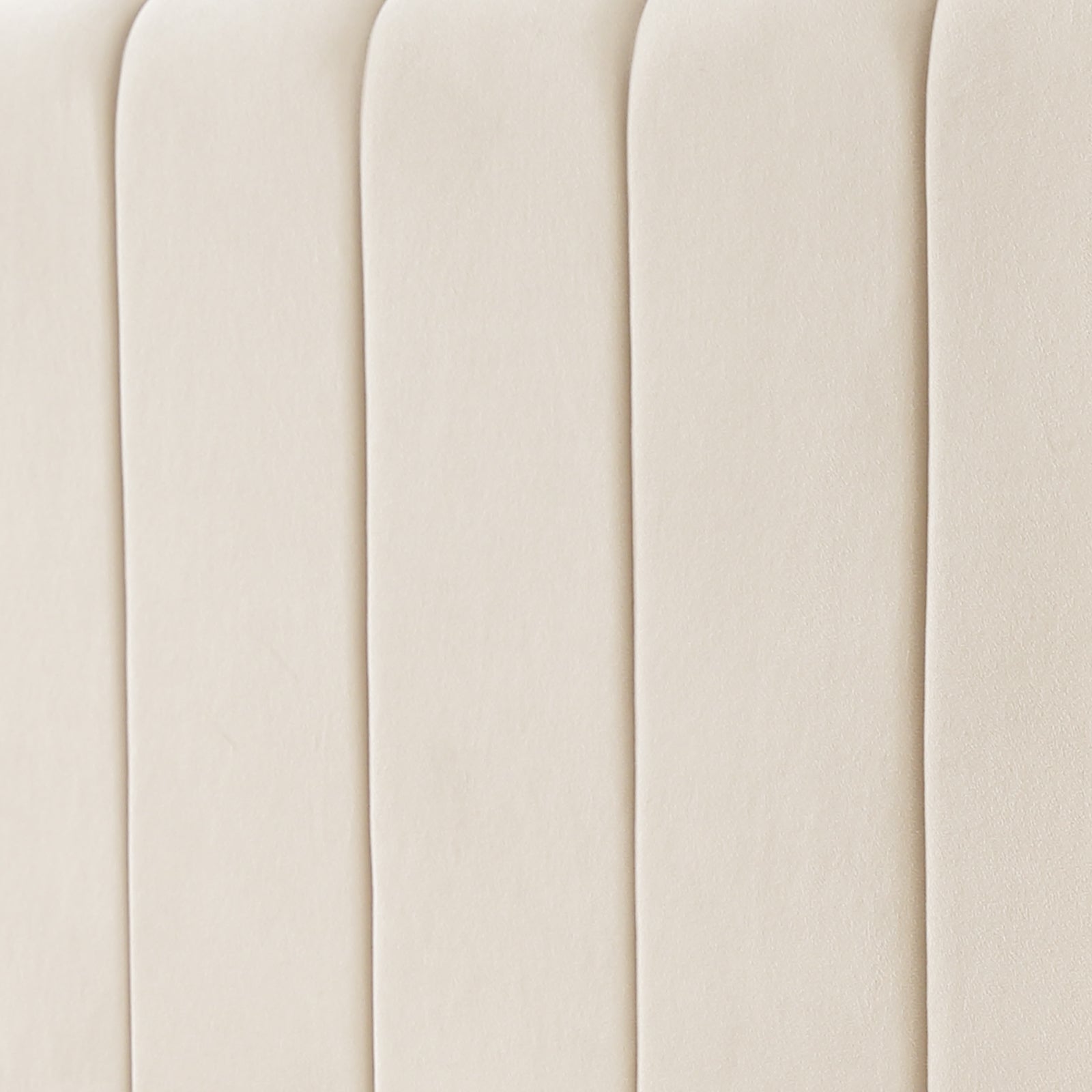 Beige Velve Queen Size Bed - PEIYITAO FURNITURE 