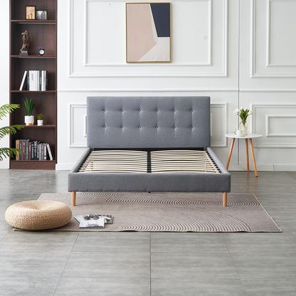 Humble Grey Bed - PEIYITAO FURNITURE 