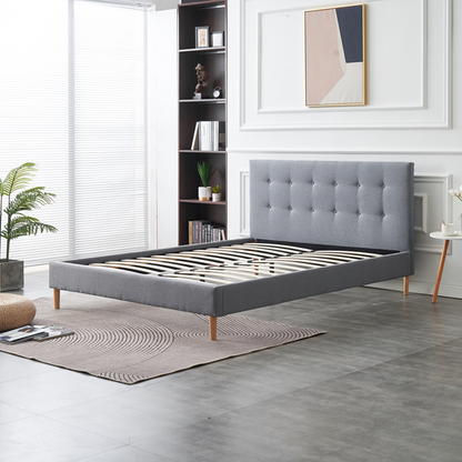Humble Grey Bed - PEIYITAO FURNITURE 