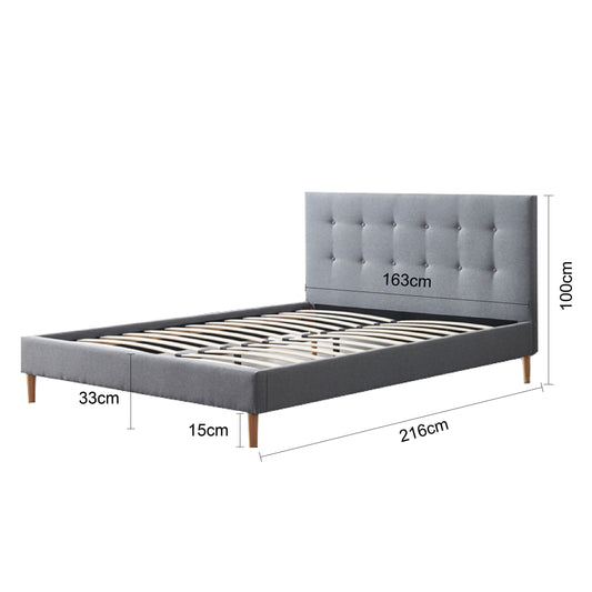 Humble Grey Bed - PEIYITAO FURNITURE 