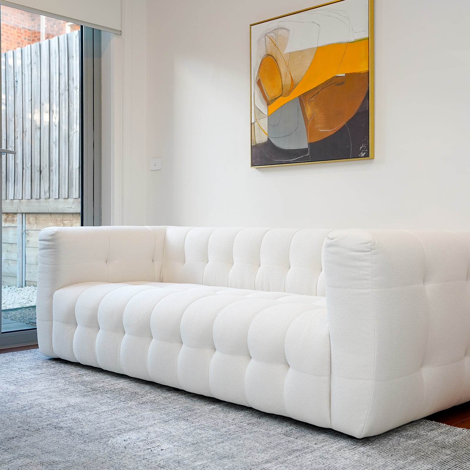 Pearl White Marshmallow Sofa - PEIYITAO FURNITURE 