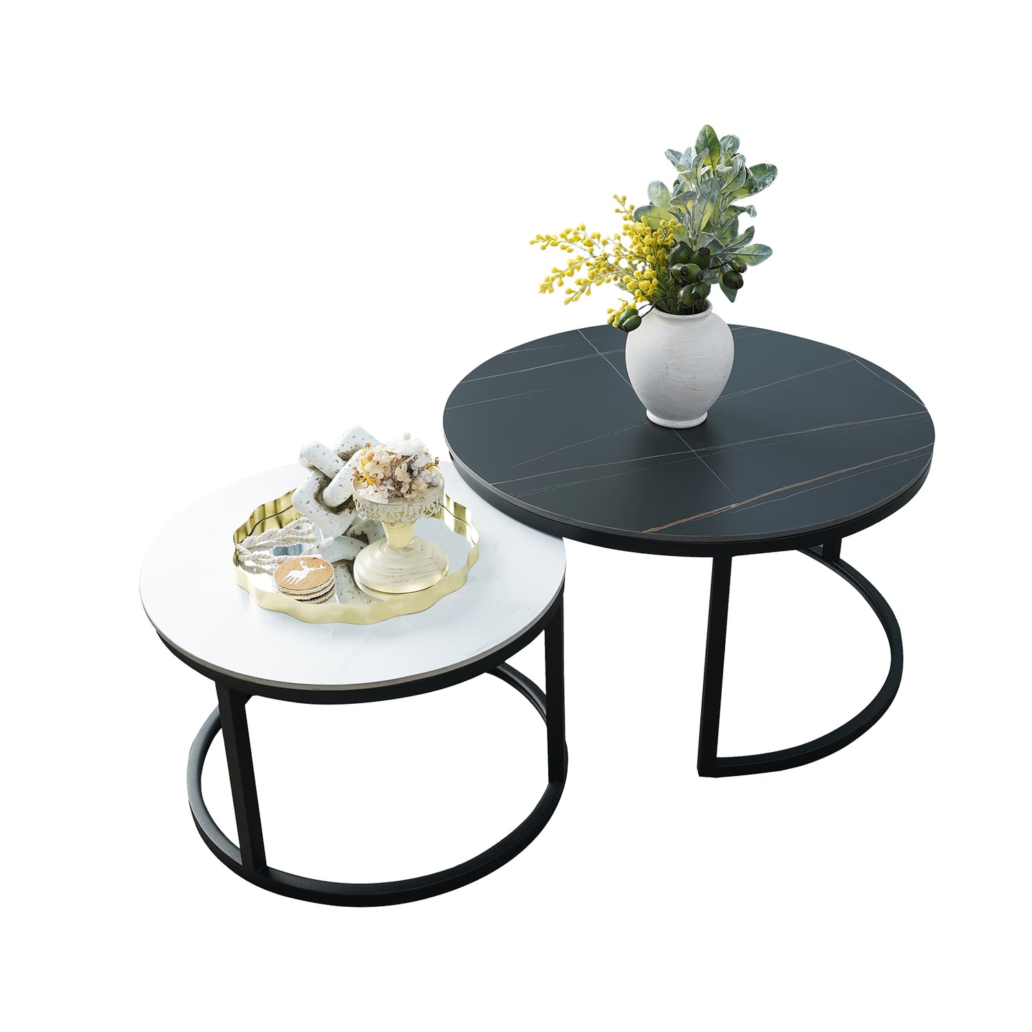 Stone Coffee Table Set - PEIYITAO FURNITURE 