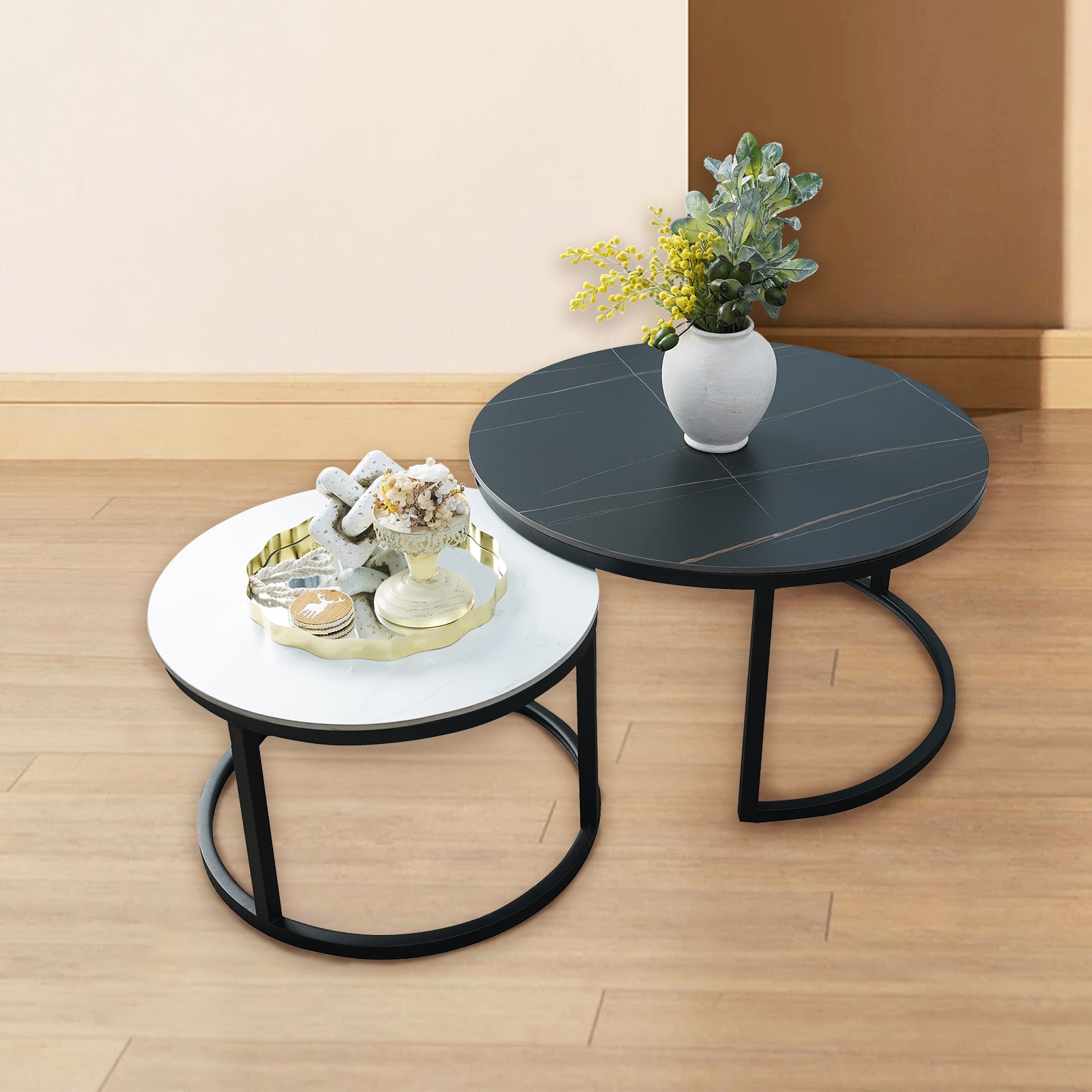 Stone Coffee Table Set - PEIYITAO FURNITURE 