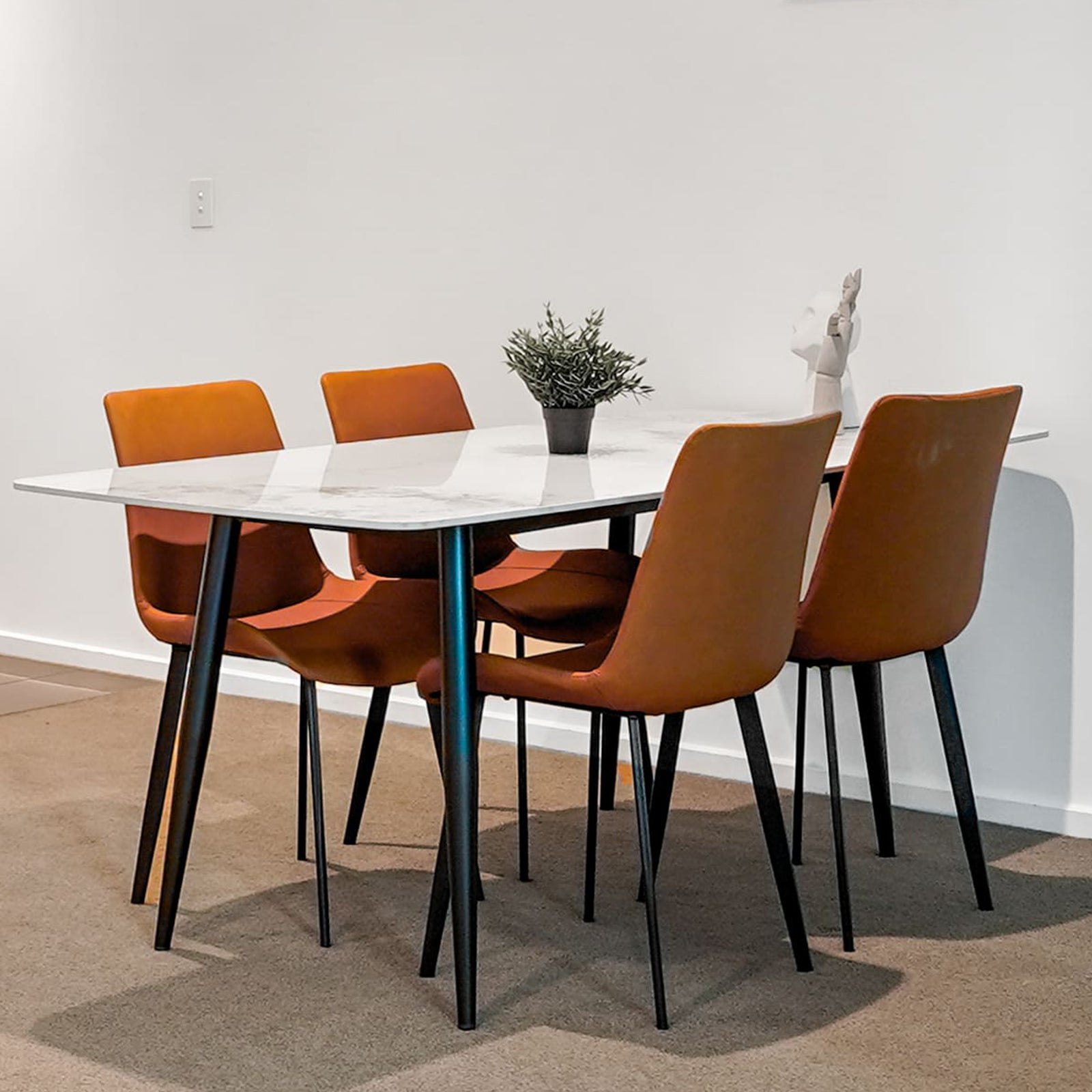 Stone Dining Table Set - PEIYITAO FURNITURE 