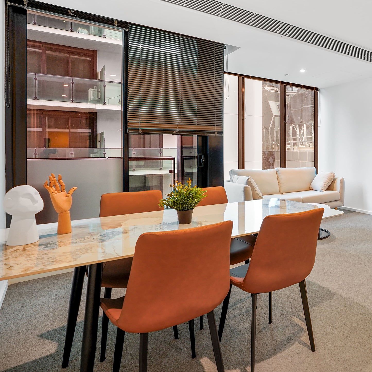 Stone Dining Table Set - PEIYITAO FURNITURE 
