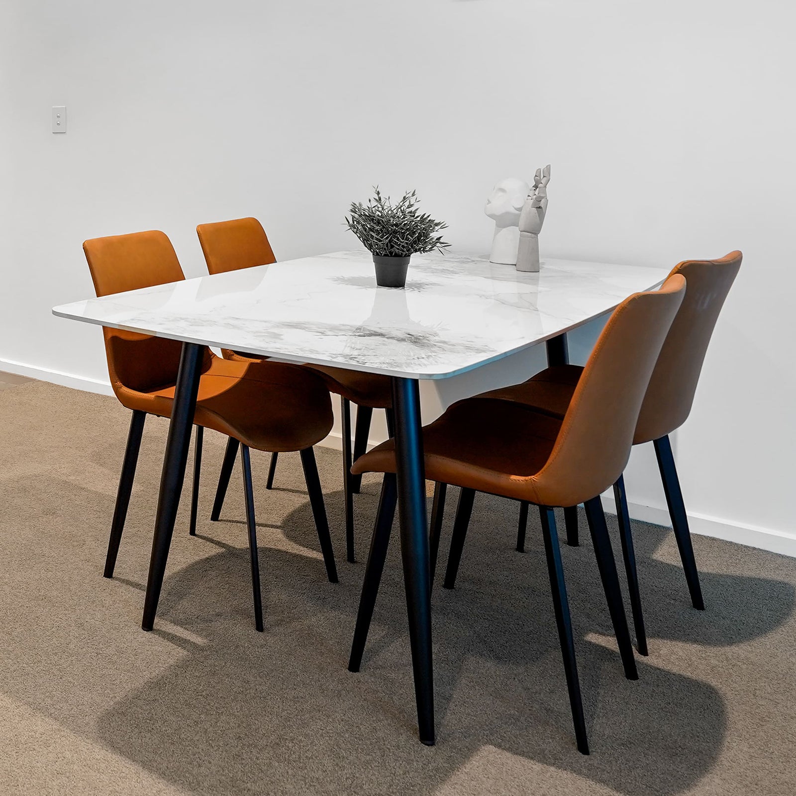 Stone Dining Table Set - PEIYITAO FURNITURE 