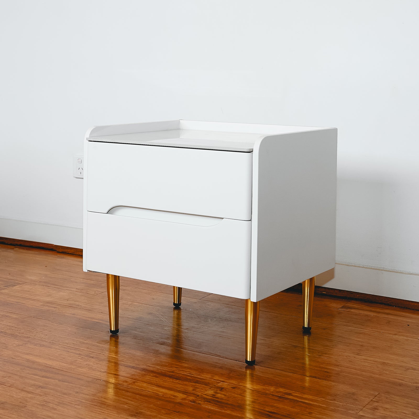 White bedside table - PEIYITAO FURNITURE
